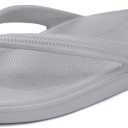 BRONAX Women's Arch Support Flip Flops Thong Sandals  Rubber Beach Pool Cushioned Flat Slides Slippers Orthotic Lightweight Female, Grey, Size 8