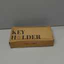 Rebee Vision Decorative Key Holder Wall Mount  Farmhouse 11-Inch Pine Wooden Key Holder for Wall with 6 Hooks & Floating Shelf - Chic and Functional Home Decor Solution (Natural Wood)