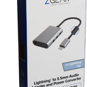 Lightning to 3.5 mm Audio Adapter and Power Converter
