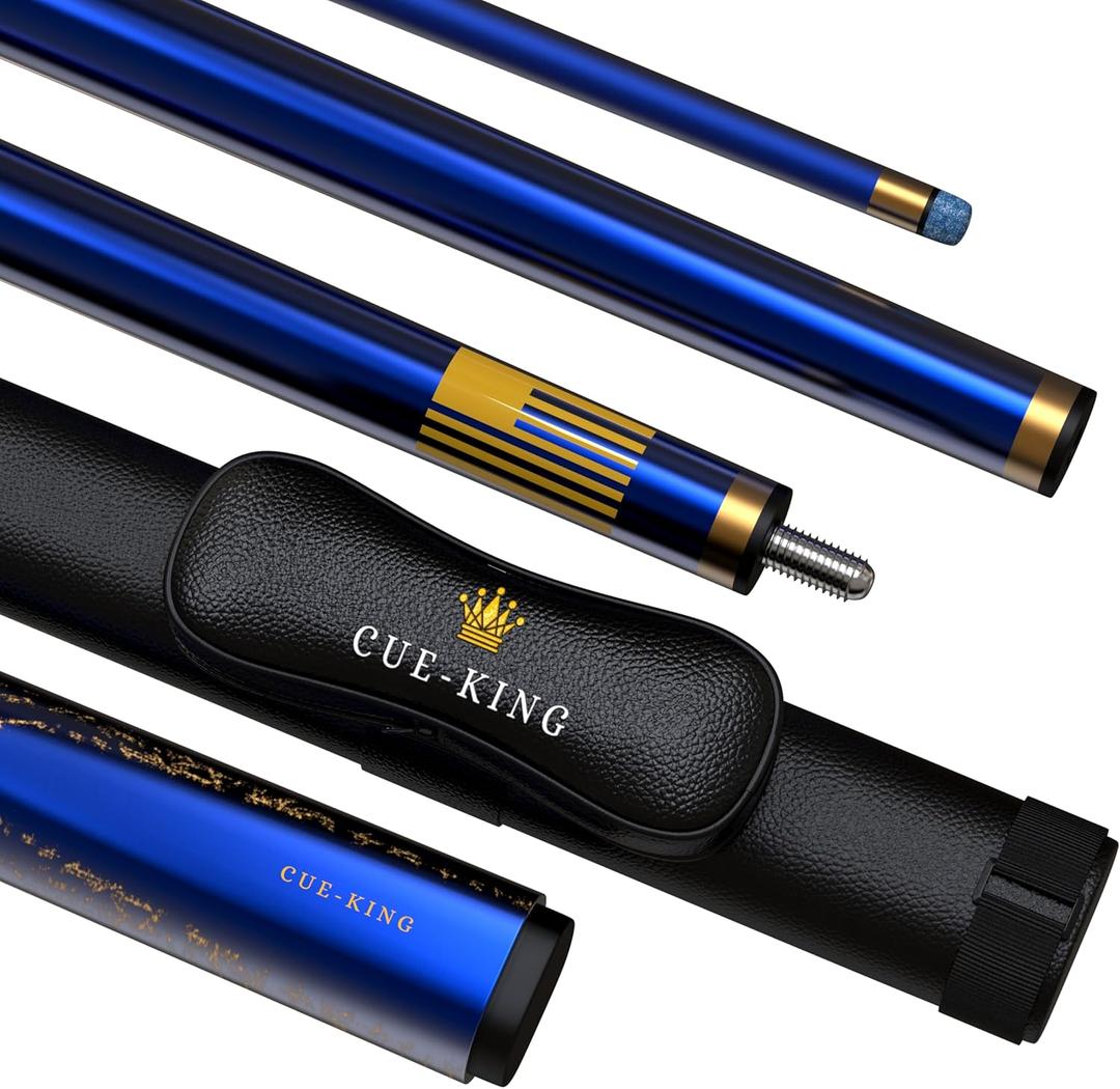 Premier Pool Cue 58" 20oz 2 Piece with 9.5mm Premium Tip and Leather Case, Pool Stick, Cue Stick, Billiard Cue Stick, Taco De Billar, Pool Table Stick, Billiard Stick