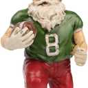 Needzo Football Santa Christmas Ornament, Resin Sports Player Holiday Tree Decor, Collectible Keepsake, 5 Inches