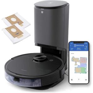 ECOVACS Deebot N8 Pro+ Robot Vacuum and Mop Cleaner - up to 60-Day Self Cleaning, Laser Navigation, Obstacle Avoidance, Multi-Floor Mapping, 2600Pa Suction, Alexa Compatible,Black