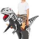 COMIN Inflatable Skeleton Dinosaur Costume for Kids Ride-on Dinosaur Costumes Blow Up Dino Costume for Halloween Dress Party (55'')