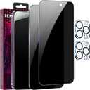 2+2 Pack for iPhone 14 Pro Privacy Screen Protector with Camera Lens Protector，9H Tempered Glass，True25°Anti Spy， Full Coverage Case Friendly