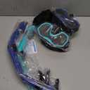 Snorkeling Gear for Adults Kids, Dry-Top Snorkel Set, 180Panoramic Wide View Diving Mask Breathing Freely Snorkel Mask for Snorkeling Scuba Diving Swimming Travel (A11-Black Green + Black Blue)