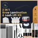 Lash Lift Kit & Eyebrow Lamination Kit, 2-in-1 Solution, At-Home Brow Lamination, Beginner/Professional, Eyelash Lift, 15 Applications, Lasts 6-8 Weeks, DIY Brow & Lash Perm - ABLK2