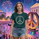 Equality Shirt for Women Human Rights T-Shirts Peace Sign Tee Tops