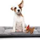 Dog Beds Crate Pad for Medium Dogs Fit Metal Dog Kennel,Ultra Soft Puppy Bed Washable & Anti-Slip Kennel Pad for Dogs Cozy Sleeping Mat,Gray 30inch