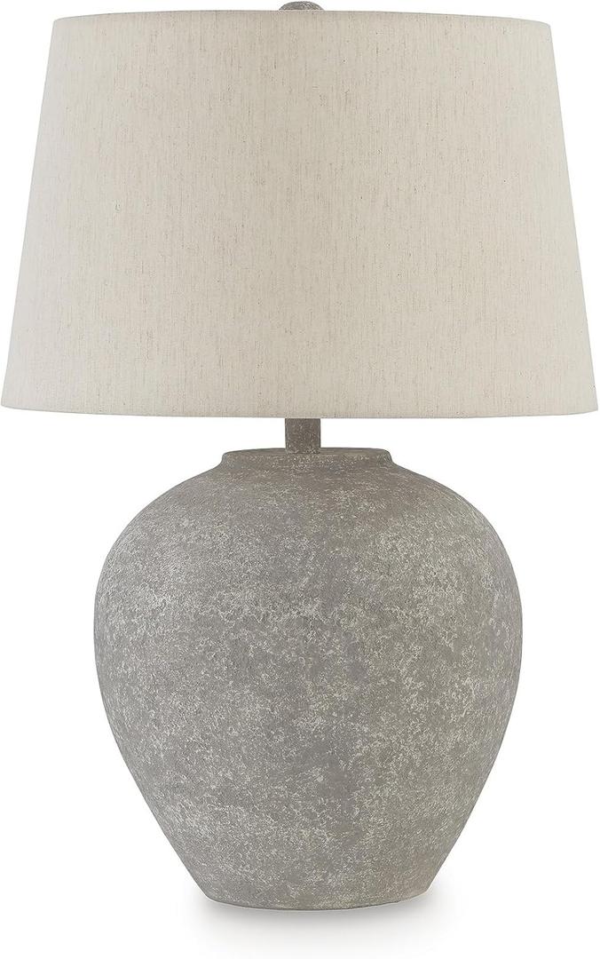 Signature Design by Ashley Dreward Casual 25 Inch Paper Table Lamp, Smoky Brown Finish