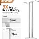 KES 43'' H Standing Towel Rack for Bathroom, Free Standing Towel Rack Floor with Weighted Marble Base 2-Tier, Outdoor Towel Racks Extra High Thick 18/8 Stainless Steel Brushed Finish, BTH232-2