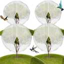 4-Pack 10 * 10FT Large Fruit Tree Netting with Drawstring and Zipper, Garden Netting for Garden Protection, Insect Bird Netting for Fruit Trees, Protection from Anti Bugs,Cicadas, Insects,Birds