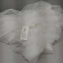 Unsutuo 2 Tier Wedding Veil Floor Length Bridal Veil With Comb Drop Veil for Bride (White)