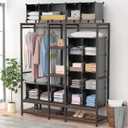 Closet Organizers and Storage, 12 Cube Storage Organizer, Portable Closet Organization Clothes Shelves for Kids, Closet, Bedroom, Bathroom, Office, Black