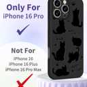 2 x Toycamp for iPhone 16 Pro Case 6.3 Inch - Women Girls Cats Cute Black Frosted Slim Fit Design Soft TPU Shockproof Protective Girly Pretty Phone Cover for Apple for iPhone 16 Pro Case