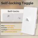 MOES New Generation Smart Toggle Switch, Single Pole & 3 Way Light Switch 2.4G WiFi, ON/Off Style, Neutral Wire Required, Smart Life APP Remote Control, Compatible with Alexa/Google Assistant