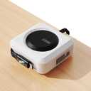 PZOZ 100W Retractable Multi in 1 Charging Cable with LED Display, USB C & USB A to USB C/Lightning/Micro for iPhone 17 16 15 14 iPad Mac Samsung for Desk Desktop Management Organizer