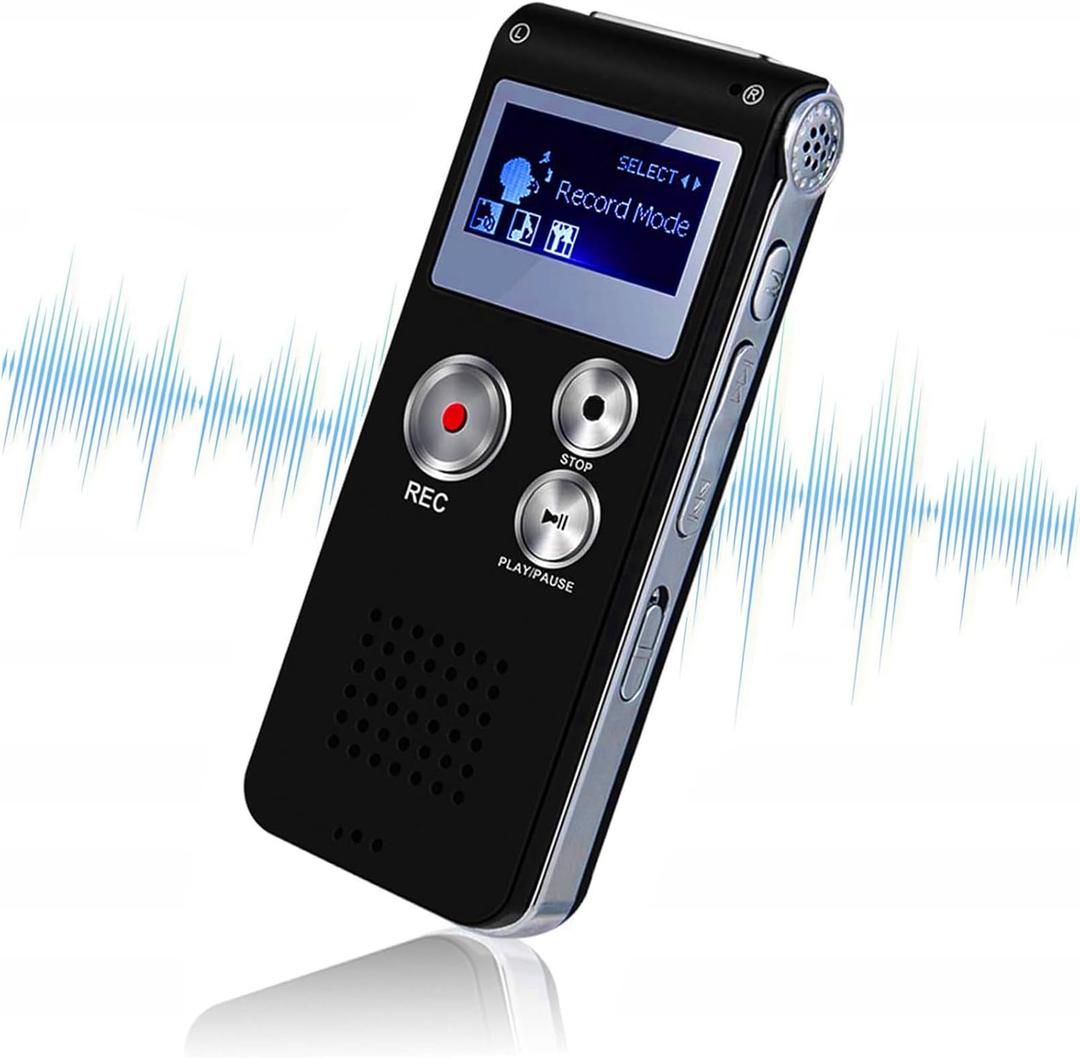 64GB Digital Voice Recorder,Voice Activated Recorder for Lectures, Meetings Device, Portable Audio Recorder Small Tape Recorder Dictaphone, Interviews, USB, MP3,Password
