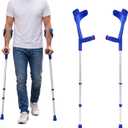 PEPE Mobility Forearm Crutches for Adults Open Cuff, 2 unités