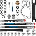 High Pressure Oil Pump HPOP Master Service Kit & Hoses Lines & Crossover Kit for Ford 7.3L Powerstroke Diesel engines F-series E-series Excursion 1999 2000 2001 2002 2003 Complete Set 38 PCS