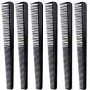 (6 Count) 7.5" Barber Hair Comb Beard & Mustache Pocket Combs for Men's Hair Beard Mustache and Sideburns