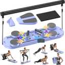 MOVOCA Pilates Board,Foldable Pilates Reformer Equipment with Timer, Multi-Purpose Portable Pilates Reformer Machine Home Pilates Kit for Home Workout,Fitness,Exercise,Abs (Purple)