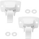 3314067.004B Trailer Mounting Bracket Compatible with Dometic/Sunchaser Awning Parts with 4 Sealing Gasket White (2 Pack)