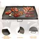 Griddle for Camp Chef 2 Burner Stove, Flat Top Griddle fits Camp Chef Accessories, 14 x 32'' Outdoor Cooking Systems
