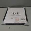 upsimples 11x14 Picture Frame, Natural Solid Wooden Picture Frames, Display 8x10 with Mat or 11 x 14 Without, Vertical or Horizontal Wall Hanging, 1 Pack, Black