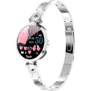 Smartwatch for Women Compatible for Android/iOS Phones. Health and Fitness Tracker with Heart Rate Blood Pressure Bluetooth Remote Photography Female Menstrual Cycle 