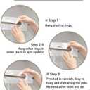 YISURE No Hook Needed Shower Curtain Liner 54x72 in, Clear Narrow Size PEVA Waterproof Bathroom Curtain Liner for RV Camper Single Dorm Showering Room