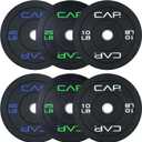 CAP 2-inch Olympic Bumper Plate Weight Set | 100-370 lbs | Multiple Colors | Storage Rack Optional