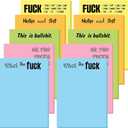 10 Pcs Funny Sticky Notes for Adults Inches Large Sticky Notepad Christmas Fun Gifts Funny Office Supplies for Employee Coworkers(Classic,Multicolor)