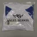 2 x Angel season Rash Guard for Boys UPF 50+ Swim Shirt Long Sleeve Bathing Suit Summer UV Protection Sun Shirts Rashgurad (2T, White Blue)