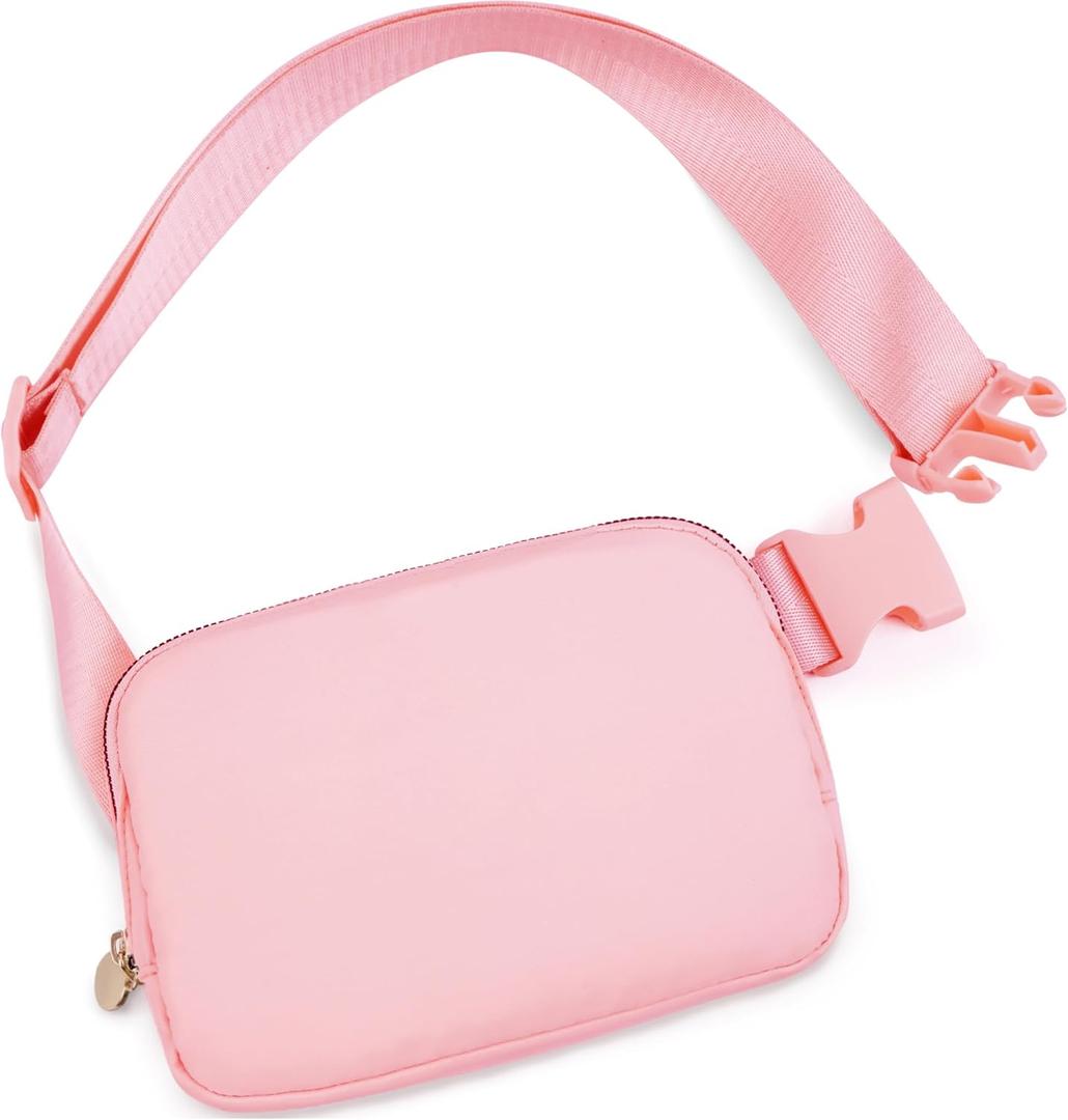 Cross Body Fanny Pack for Women,Fashion Waist Packs Crossbody Bags,Belt Bag with Adjustable Strap - Peach