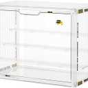 BOHOIDEE 4 Tiers Clear Display Case for Figures, Acrylic Storage Organizers Box with Magnetic Door, Large Dustproof Showcase for Collectibles Action Figure
