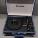 Vinyl Record Player Bluetooth Vintage Portable Suitcase Turntable with Built-in Speakers 3-Speed Belt-Driven Record Player Support RCA Output and Headphone Output