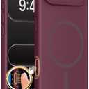 Miracase Magnetic for iPhone Air Case, Compatible with MagSafe, Integrated Silicone Camera Control Cover, 3.0mm Thicken Shockproof Drop Protection Phone Case for 17 Air,Red