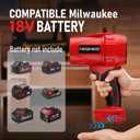 Cordless Leaf Blower Compatible with Milwaukee 18V Battery, 720 CFM 180 MPH Handheld Turbo Jet Blower with 4 Nozzles for Yard Care, Car Drying, Bullseye Electric Blower (Tool Only)