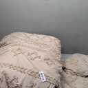 Bedsure Boho Comforter Set g, Bedroom Decor Bedding Set Beige Soft Breathable Polyester,Fluffy Texture ,3 Pieces Gift For Girls Women,Marshmallow,All Seasons,Machine-washable,OEKO-TEX, 128in x 98 in