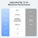 USB C to DisplayPort 1.4 Adapter 8K@60Hz, Thunderbolt 4/3 to DisplayPort Converter Compatible with iPhone 16/15, Galaxy S25, MacBook Pro/Air, iPad XPS