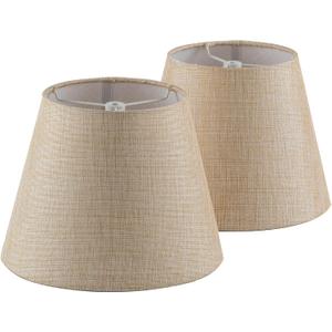 Set of 2 Spider Fitter Replacement Lamp Shades for Table Lamps, 6.9"H x 6.313" Top D x 9.8" Bottom D