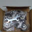 HOLKIE Stem Caster Wheels 2 inch Total Locking Casters Set of 4, Threaded Stem 3/8" -16 x 1 (Diameter 3/8", Length 1") Swivel Heavy Duty Castors Black