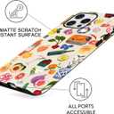 Summer Phone Cases for iPhone 16 Pro Max - Hybrid Duty 2 in 1 Full Body Rugged Shockproof Trendy Phone Cover, Coquette Phone Cases for Woman Girl - Lemon Fruit Flower Shell Aesthetic