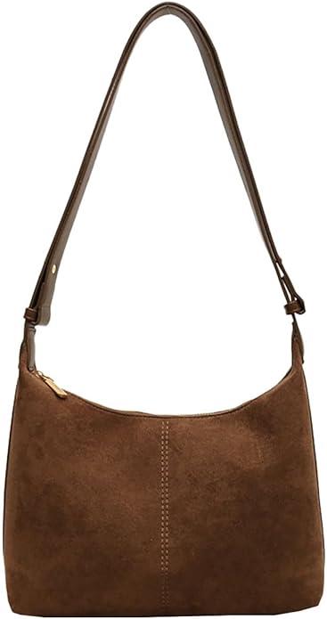 Wool Blend Tote Bag Minimalist Shoulder Purse Crossbody Handbag with Adjustable Strap