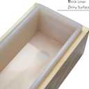 Silicone Soap Mold - Flexible Rectangular Loaf Mold with Wood Box and Wooden Cover Handmade Soap Making Tool 2500ml for CP & MP Supplies 4.5-5lb