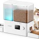 oneisall Automatic Cat Feeder and Water Dispenser, Cat Food Dispenser 36Cups/8.5L, 2in1 Large Capacity 5L Cat Feeder and 3.5L Gravity Water Dispenser for Pets, Timed Cat Feeder for Dry Food