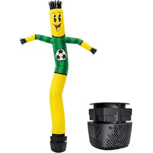 7 FT Inflatable Tube Man with Blower: Soccer Sports Theme Inflatable Dancing Man for Indoor & Outdoor Advertising, Party Decorations, Store Grand Openings, Business & Events (Green)