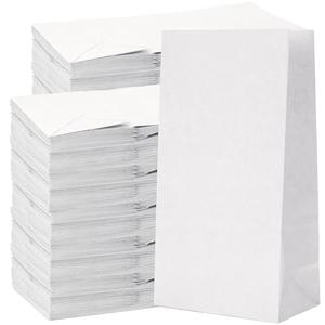 Homrelaxy 500 Pcs 4LB Paper Lunch Bags, 5.1x3.2x9.8 Inch Kraft Paper Bags, White Paper Bag for Snacks, Sandwiches, Crafts, Gift Bags(White)
