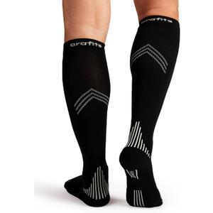 Socks L/XL | 15-20mmHg Graduated Support | Made with Lycra for Comfort & Durability (Black)