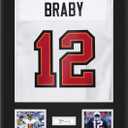 24x32 Aluminum Shadow Box Jersey Frame 1 Pack, Black Large Jersey Frame Display Case for Wall Display